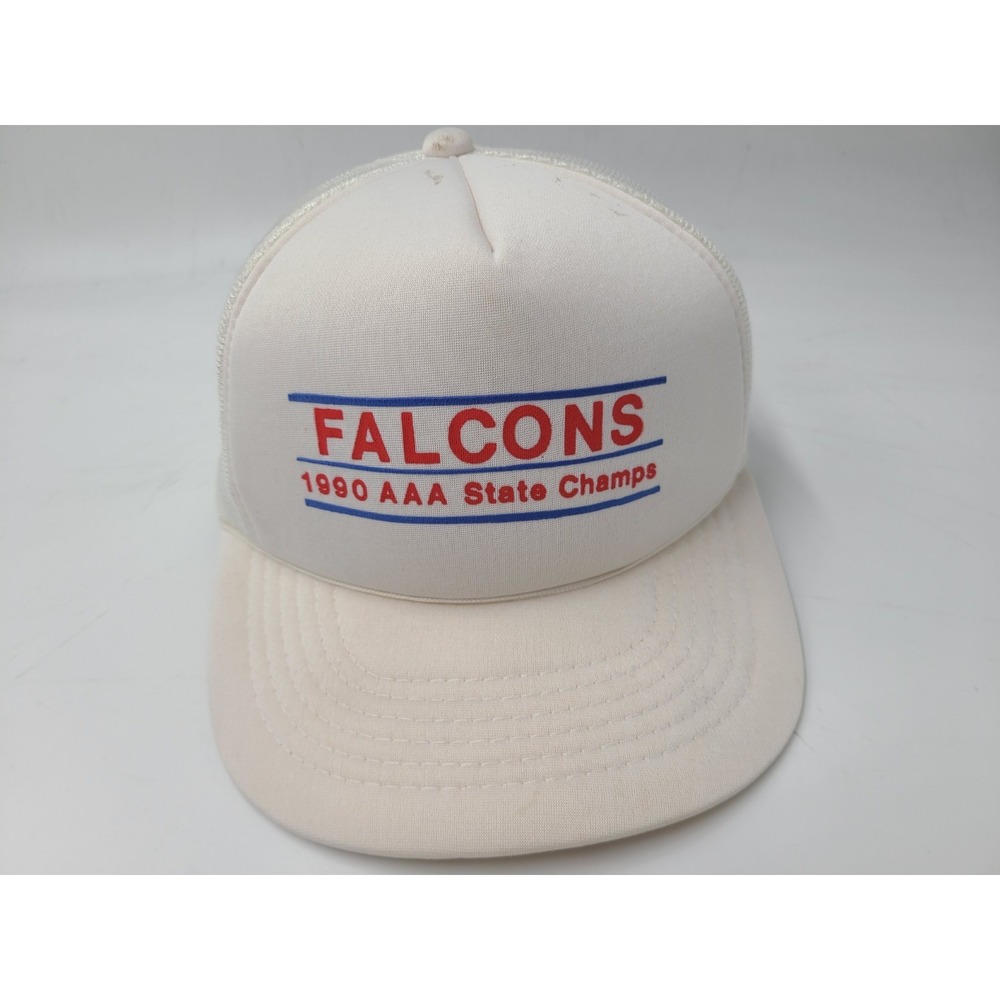 Vtg Lincoln County Falcons 1990 State Champs Mesh Snapback (Fits Small) Hat Cap